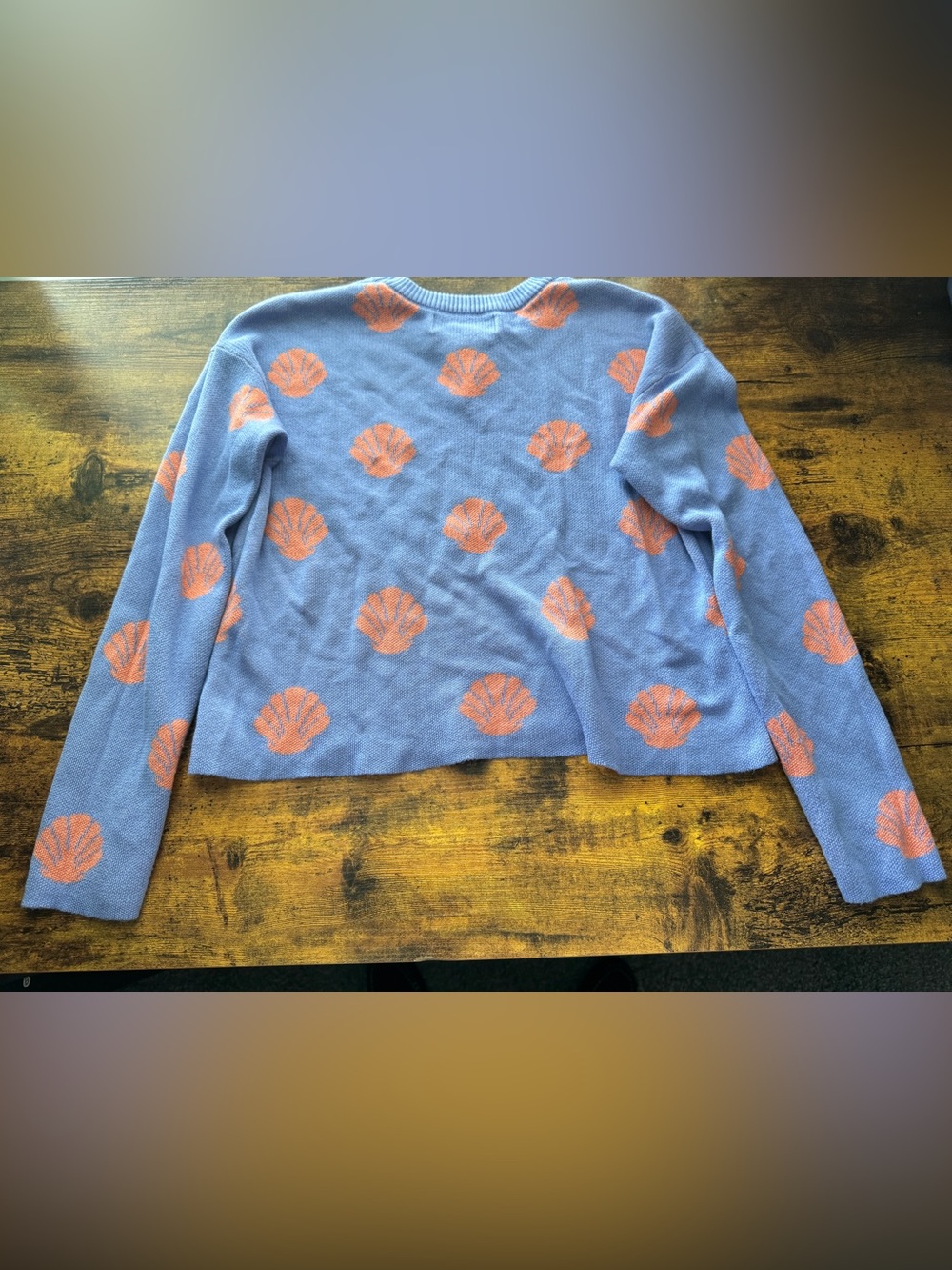 Beach Riot Beach Sweater Balboa Shorts Coral Seashell Print Lavender Base 13/14 - Picture 5 of 5